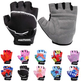 Kid Cycling Gloves With Short Half Fingers Fastened Children Kid Child Bike Safety Accessories Hand Protect (XS ~6-6,5cm 2.3-2.5inch, Racing)