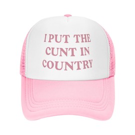 I Put The Cunt in Country Funny Baseball Hat Running Hat Gifts for Son Golf 90s Vintage Denim Adjustable Hats
