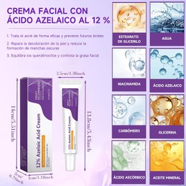 Suero Ácido Azelaico: Crema con Ácido Azelaico - 3PCS Suero de ácido azelaico - Suero Facial con Ácido azelaico al 12%, Anti-Erupciones Cutáneas, Antigránulos y Nódulos