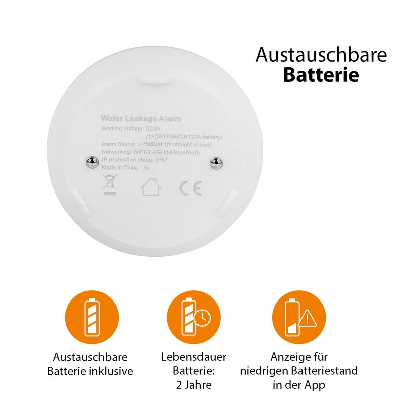 Smartwares FWA-18400 - 75 dB Water Detector with 2 Sensors