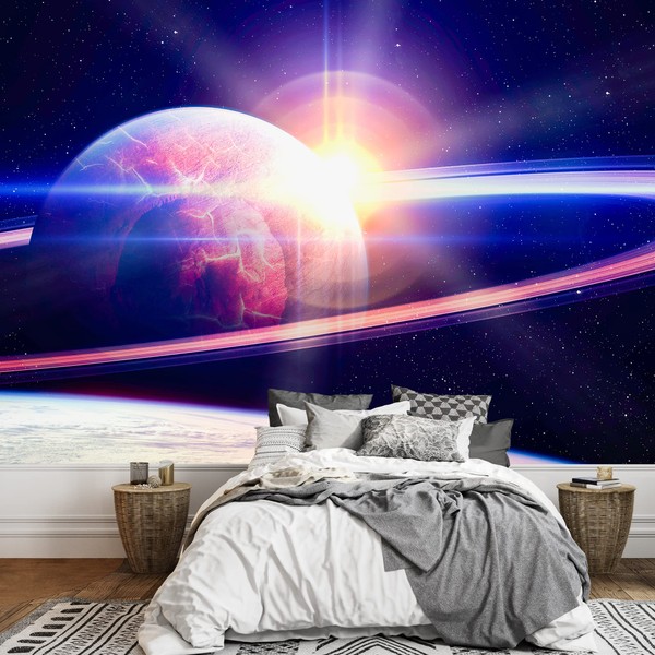 wall26 Removable Wall Sticker/Wall Mural Saturn Ring Solar Galaxy Space