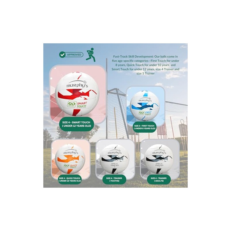 Murphy's Unisex Gaf1003 Murphy s Gaelic Footballs, White, 4 Smart