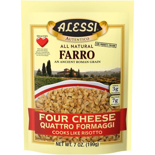 Alessi Four Cheese Farro, 7 Ounce (Pack of 6)