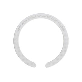 Smart Good, Mag-Safe Compatible Metal Ring, Magnetically Enhanced, Universal Ring, Mag-Safe Seal, Mag-Safe Seal, Mag-Safe Charging, Wireless Charging, C Shape, White, 2 Pieces Included