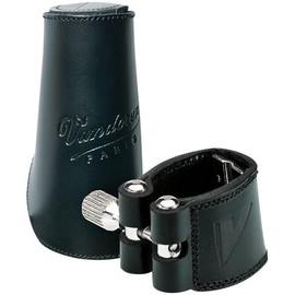 Vandoren LC24L Leather Ligature and Leather Cap for Bass Clarinet with 3 Interchangeable Pressure Plates