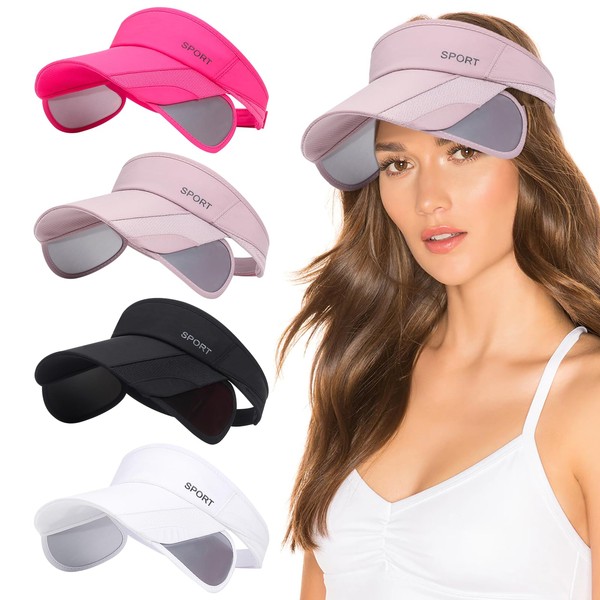 Yanlin Viseras para Mujer, PVC Transparentes Sombreros para el Sol