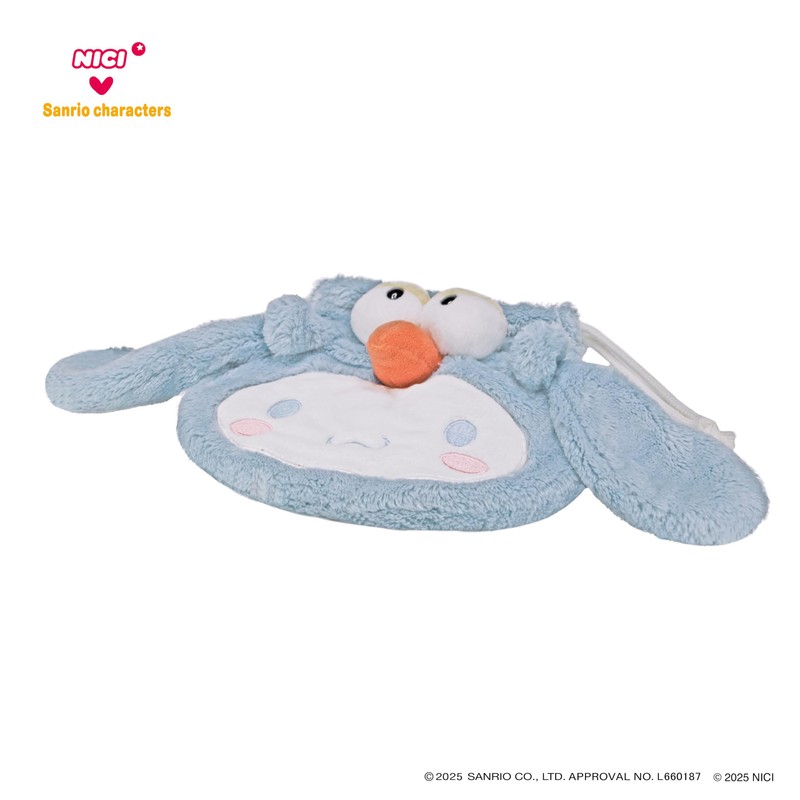 NICI x Sanrio Characters Figure Face Pouch, Cinnamoroll x Hummingbird