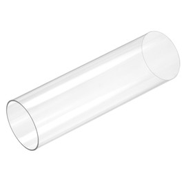 DMiotech 9.6" Clear Rigid Plastic Pipe 71mm x 75mm(3") Polycarbonate Tubing Round Tube for Lighting Water Plumbing