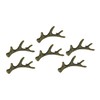 Zeckos Antique Bronze Finish Cast Iron Deer Antler Drawer Pull