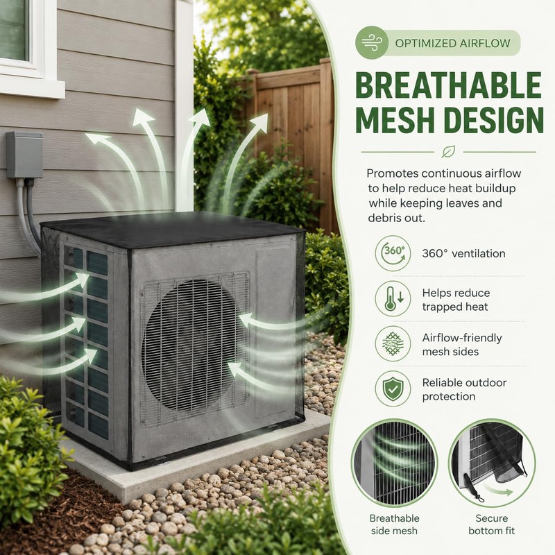 Ideal Swan 36in Outdoor AC Unit Cover, Mesh Defender with