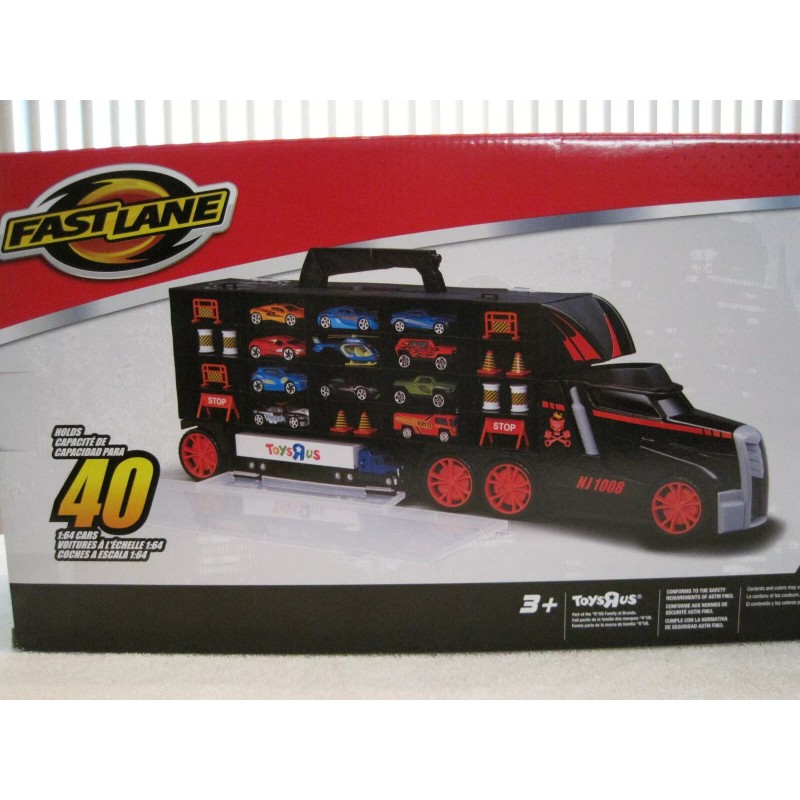 FAST LANE TRUCK CARRY CASE TOYS R US EXCLUSIVE INCLUDES
