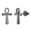 Ankh Earrings for Women Men 925 Sterling Silver Ankh Cross