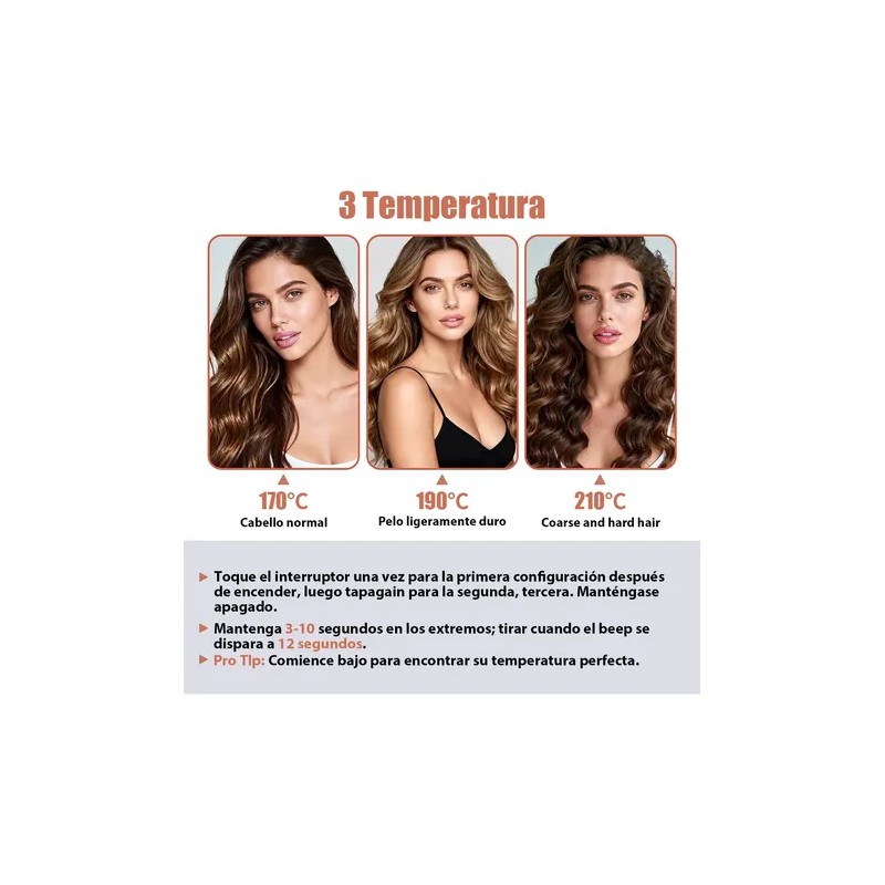 Rizadora Para Cabello Automático Cerámica 25mm 110v-240v