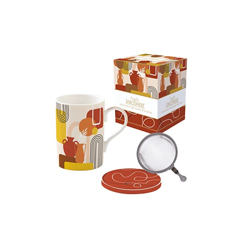 Easy Life Teebereiter 35 cl aus Porzellan mit Edelstahlfilter