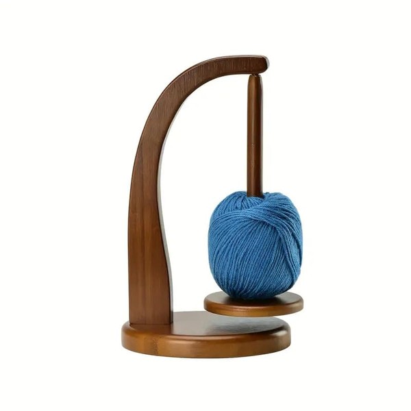 Rotating Wooden Yarn Holder, Knitting and Crochet Spool Organizer, Craft