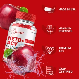 Blast Keto ACV Gummies, Max Strength Formula, BlastKeto + ACV Gummies (1 Pack)