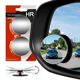 Aenfaiy Blind Spot Mirror for Car (2 Pack) - HD Frameless Wide-Angle Convex Mirror for Side View Mirror Blindspot - 2 Inch Round Self Adhesive Angle Adjustable Blind Spot Mirrors for Car, SUV, Trucks