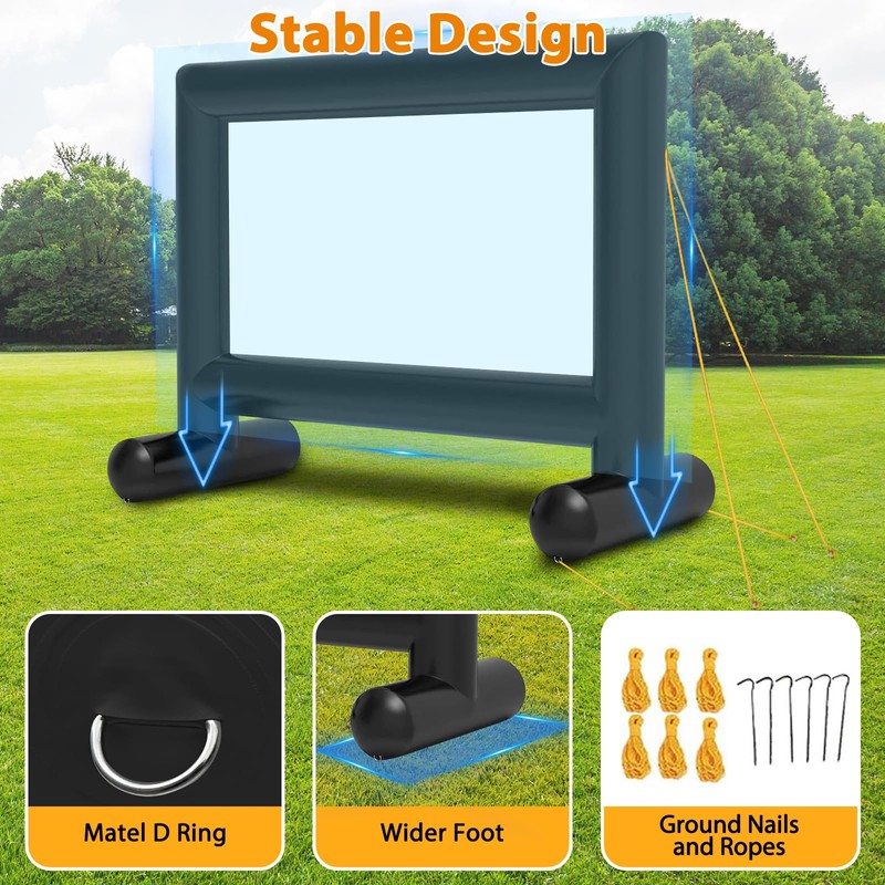Estgora 14FT Inflatable Movie Screen Outdoor, Blow Up Projector Screen
