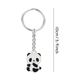 PDTXCLS LaMure Set of 9 Cute Cartoon Metal Panda Theme Keychains Key Ring For Hanging Decoration Ornament Souvenirs Gift Bag Key Decoration