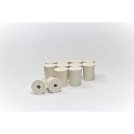 10+2 Rubber Stopper Set, Including 10 of #2 and 2 of #2 with 1-Hole Bonus, White, Set of 12