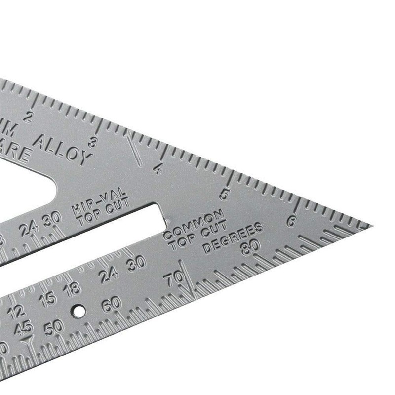 Square, Measure Triangle Aluminum Alloy Roofing Square 7" Rafter Angle