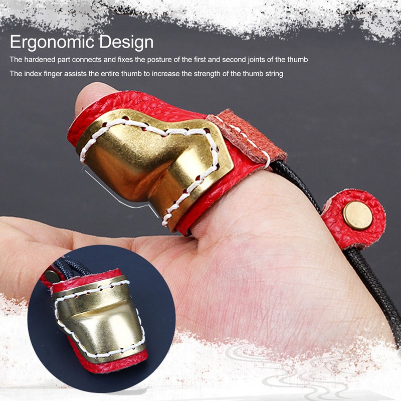 Leather Archery Thumb Ring Archery Finger Protector Guard for Traditional
