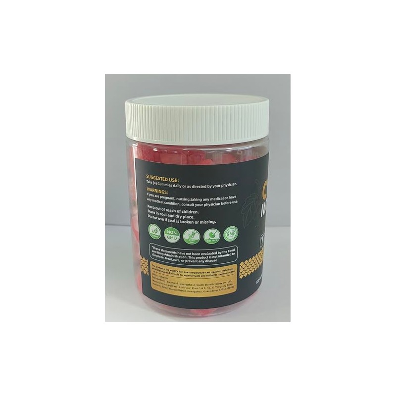 Nutravita- Gomitas de Monohidrato de Creatina para Hombres y Mujeres