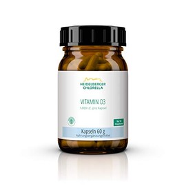 Heidelberger Chlorella – Vitamin D3 Kapseln, organische und reine Form, vegetarisch, hochdosiert, gute Bioverfügbarkeit, 60 g, 120 Kapseln