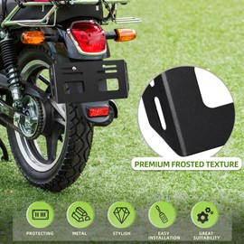 Motorcycle Load Hook Plate Hook Number Plate Protection Hook Aluminum Sturdy Lightweight Touring Hook Number Stay Motorcycle Supplies Blac