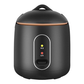 Compact Home Rice Cooker Small Black Automatic Rice Cooker 1LCapacity with Thermal Rice Cooker and Steaming Pot Liner for Dormitories and Small Kitchens