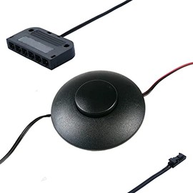 kalb Foot Switch, Dimmable, LED Mini Plug System, Black, with 6-Way Adapter