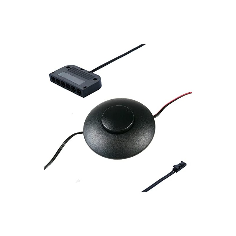 kalb Foot Switch, Dimmable, LED Mini Plug System, Black, with
