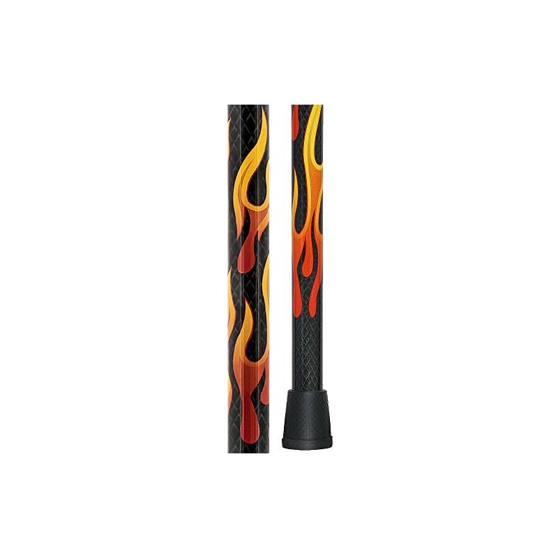 House Flame Tourist Walking Cane – Ultra Lightweight Triple Wound