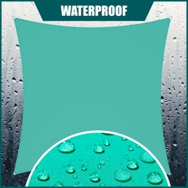 Royal Shade 10' x 12' Turquoise Rectangle Waterproof Sun Shade Sail Order to Make rsTADS9 Canopy Awning, UPF50+ 98% UV Blockage Water Resistant, Outdoor Backyard Patio Garden Carport (We Customize)