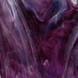 Wissmach Stained Glass Sheet and Mosaic Glass: Medium Purple w/Streaks of Dark Purple & White Opal (8"x6"-1 Sheet) by BiNARi Glass Studio