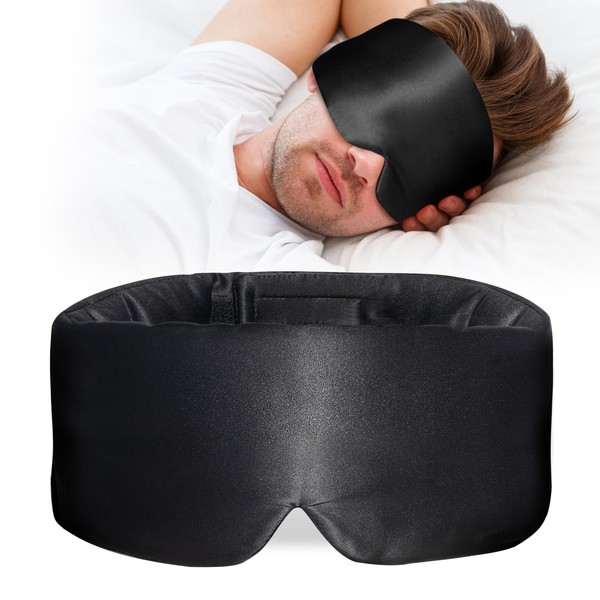 ATreebay 100% Mulberry Silk Sleep Mask, Large Eye Cover for