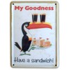 GUINNESS IRISH HAVE A SANDWICH Small Metal Tin Pub Sign