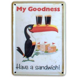 GUINNESS IRISH HAVE A SANDWICH Small Metal Tin Pub Sign