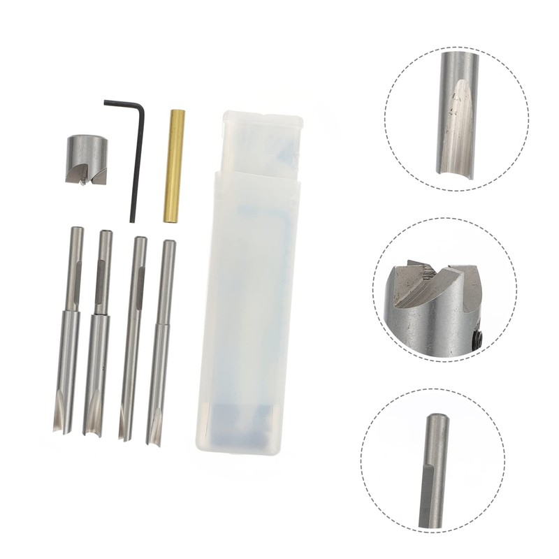 iplusmile 1set Single-edge Steel Milling Cutter Kit for Engraving and