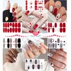EBANKU Valentine Full Wraps Nail Polish Stickers Hearts Love Solid