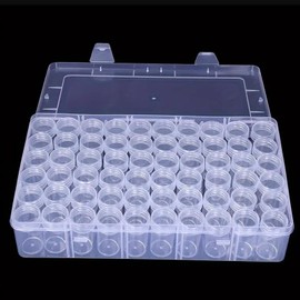 Huacan 60 Grids 5D Diamond Painting Box Storage Containers Diamond Painting Accessories with Label Stickers for Beads Seeds Crafts