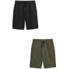NEXT Plain Jersey Shorts, Black/khaki green