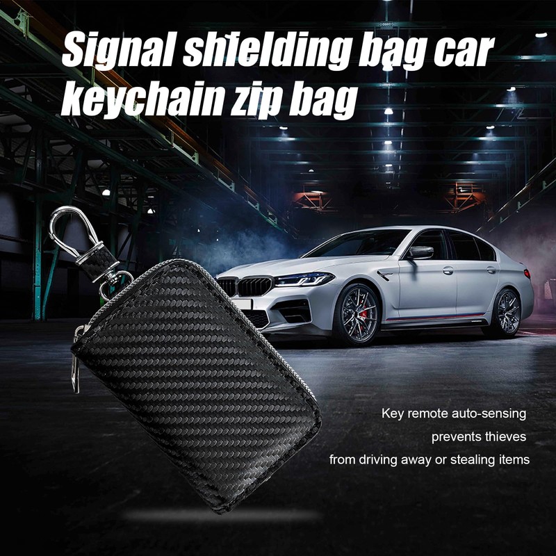 Faraday Key Fob Protector Box, Carbon Fiber Car Key Shielding