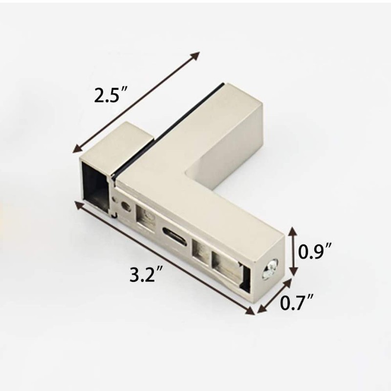 Solid Metal Adjustable Wood/Glass Shelf Bracket Wall Mount, Brushed Nickel,