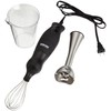 Better Chef Immersion Blender with Whisk Attachment | 2-Speed 200-Watt Motor | Stainless Blending & Whisk Attachment | Rubberized Grip | Measuring Cup (Black)