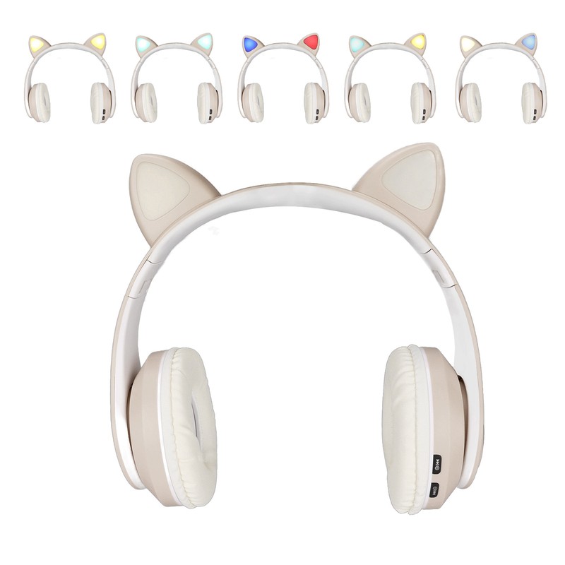 LXB39A Cat Ear Bluetooth Headset Cute Adjustable Bass Portable Wireless
