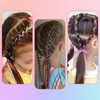 80PCS Hair Braiding Thread, Rainbow Gradient Hair Wraps String for