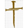R&RG Nail Cross Viny Decal - Choose your size and