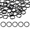 50 Pieces Black Split Rings 10 mm Metal Round Key