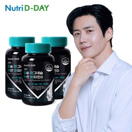 Nutri D Day Mega Calcium Magnesium Zinc Vitamin D x 3 bottles, 300 day supply / 뉴트리디데이 메가 칼슘마그네슘아연비타민D x 3병 300일분